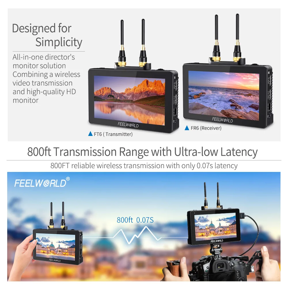 Feelworld Ft6 Fr6 5.5 Inch Wireless 