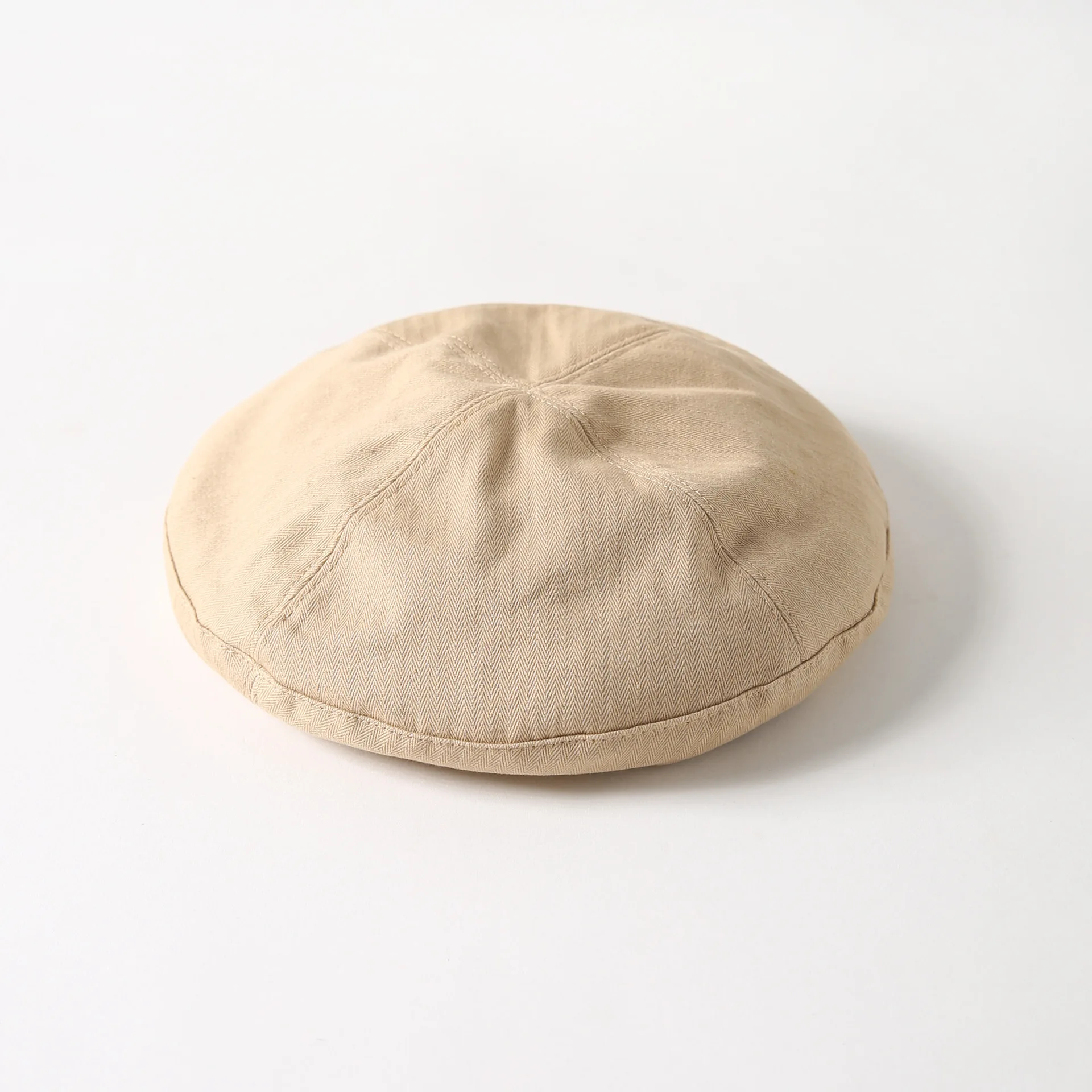 beige Чёрный Берет шляпы для девочек классический винтажный Зимний берет шляпы Женские Британские Твердые хлопковые Восьмиугольные шапочки Женские плоские шапки - Цвет: beige