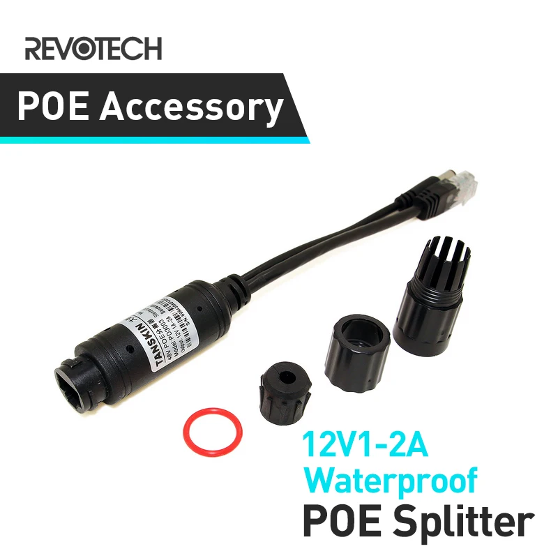 Водонепроницаемый разветвитель PoE 10/100 м со стандартом IEEE 802.3af и выходом 12 в 1 А коннектором 5 5x2 мм Ethernet для IP