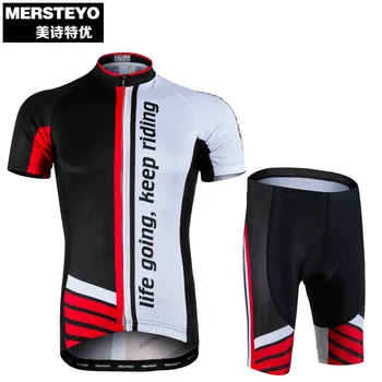 

Mersteyo Cycling Clothings Short Sleeve riding Jersey sets Summer Quick dry bicycle clothes men Breathable Bike Ropa