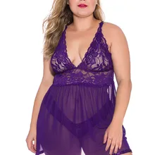 Сексуальное женское белье размера плюс, кружевные пижамы, сетчатые пижамы, камзол, цветочное нижнее белье, ночная рубашка для женщин