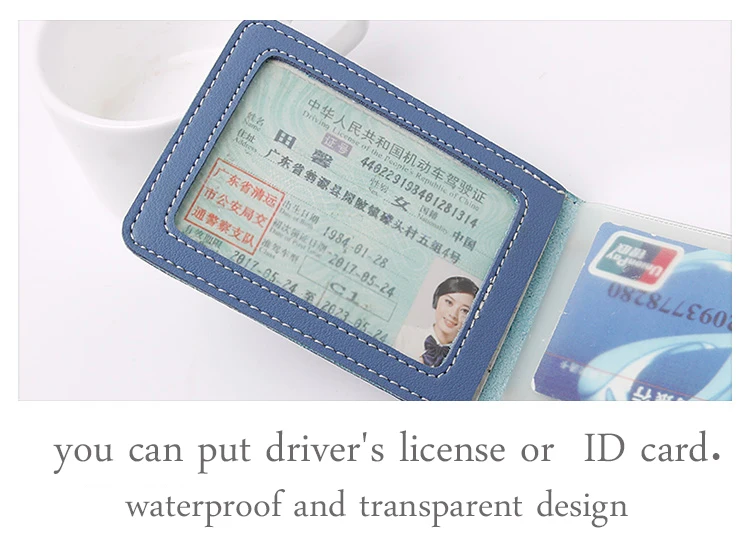 Women Men Auto Driver License Bag Comfortable High Quality Leather on Cover for Car Driving Documents Card Credit Holder