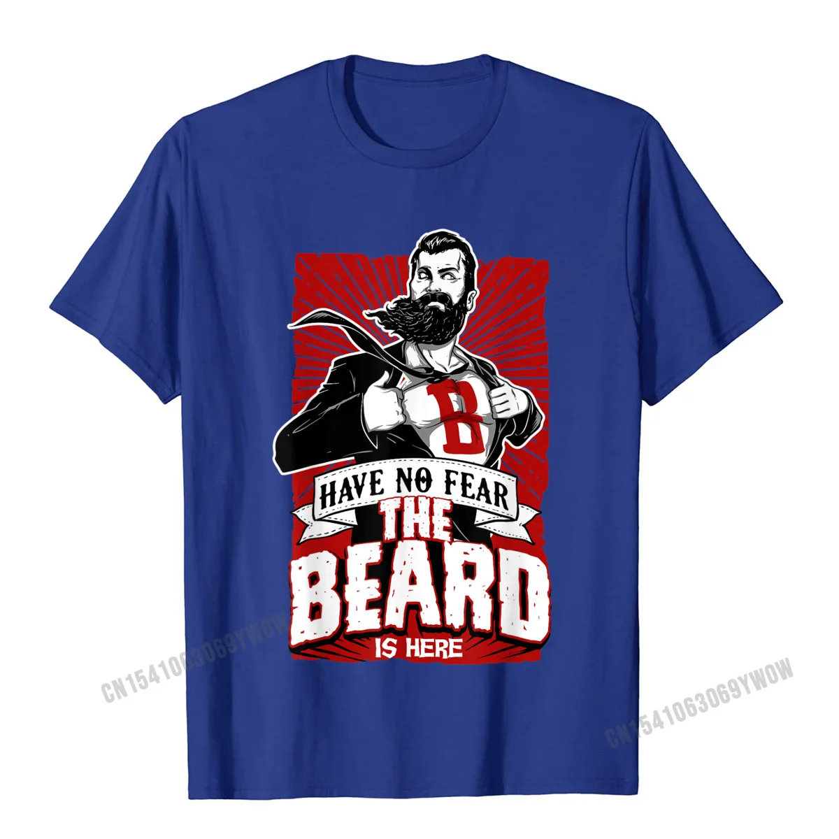 100% Cotton Fabric Men Short Sleeve Personalized T Shirt Casual Tops Shirts Wholesale cosie O Neck T Shirt Top Quality Have no fear the beard is here know things Tshirt Tee Shirt__42 blue