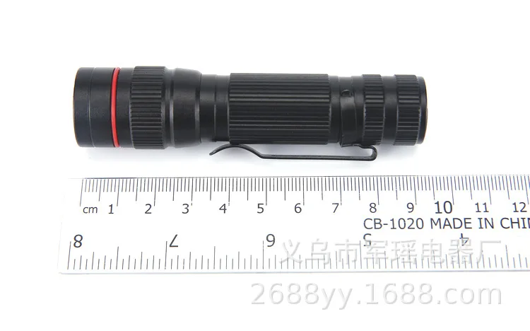 Фонарик с мини-зумом блики USB зарядное устройство Встроенный 14500 Телескопический Фокусируемый портативный светильник с держателем фонарик