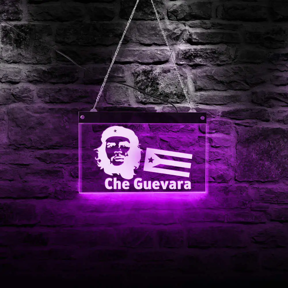 Che Guevara Argentine Marxist революционный Прямоугольник светодиодный неоновый знак Ernesto Guevara de la Serna Doctor Сувенирный световой знак
