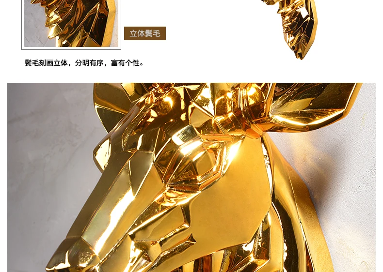 Lucky голова оленя настенный висячий пост Современная геометрия, мода, индивидуальность, креативность, Настенный декор для комнаты