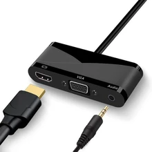4 в 1 USB 3,1 USB C type C к HDMI 4k VGA 3,5 мм usb 3,0 аудио адаптер кабель для ноутбука Macbook samsung huawei