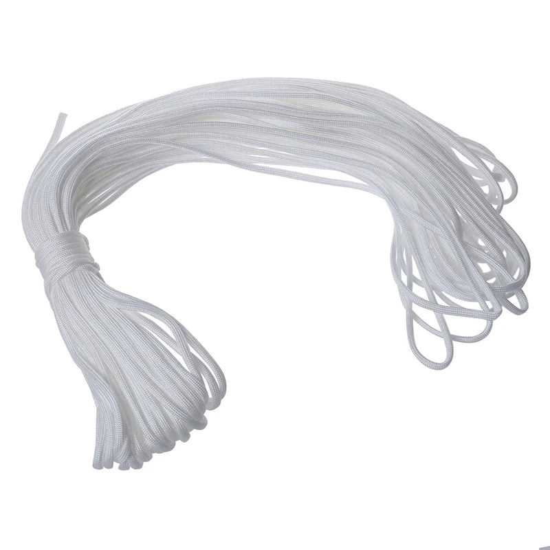 100ft 7 Strand 550 Survival Bushcraft Paracord Parachute Cord Lanyard TYPE III - White | Дом и сад