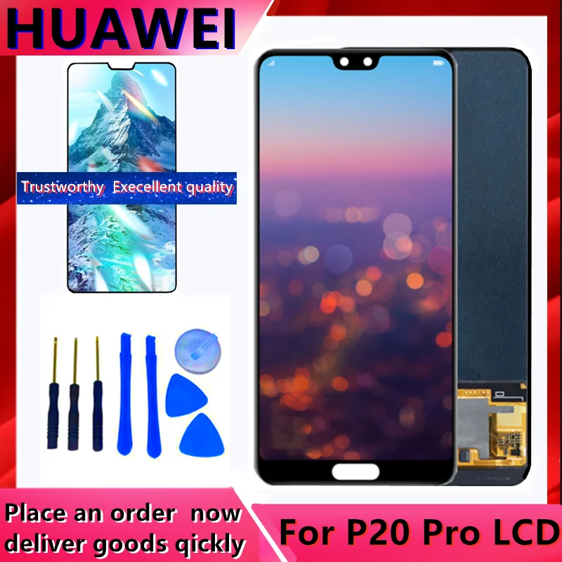 ЖК-дисплей 6 1 ''P20Pro для Huawei P20 Pro сенсорный экран с цифровым преобразователем и