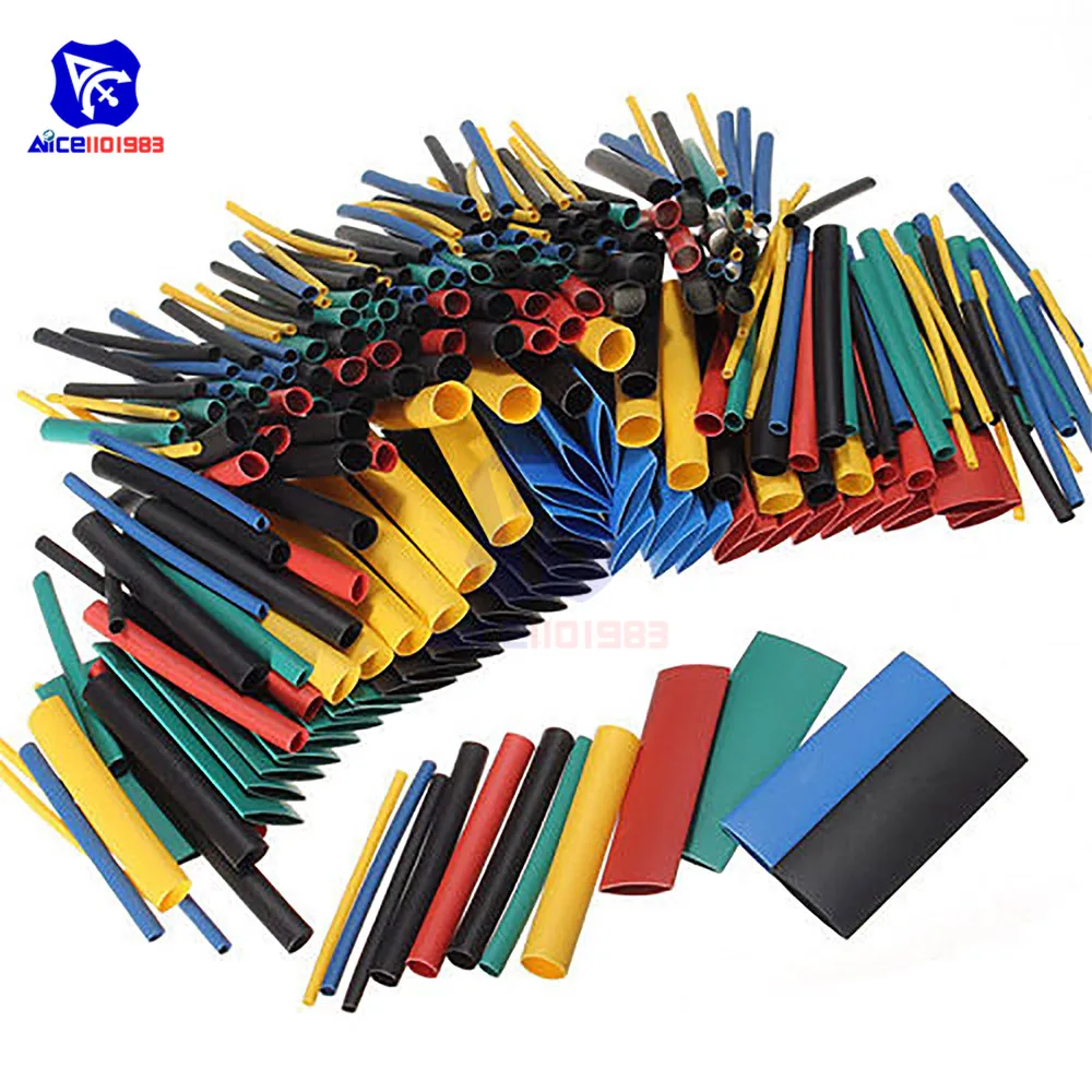

530pcs Heat Shrink Tubing Insulation Shrinkable Tube Assortment Electronic Polyolefin Ratio 2:1 Wrap Wire Cable Sleeve Tubes Kit