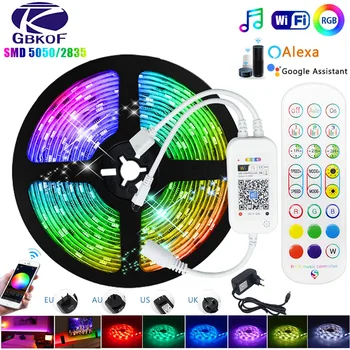 Wifi Muziek Controle Led Strip Licht 5M 10M 15M 5050 Smd 2835 Rgb Flexibele Lint Luces Led licht Strip Tira Fita Led Decoratie