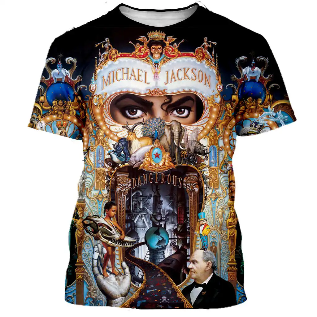 New classical Michael Jackson t shirt men women 3D printed fashion tshirt hip hop streetwear casual summer tops dropshipping - Цвет: 04