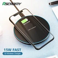 15 Вт Qi Беспроводное зарядное устройство для iPhone XR 11 Pro Max huawei P30 Pro samsung Note 10 S10 светодиодный быстрая Беспроводная зарядка индукция