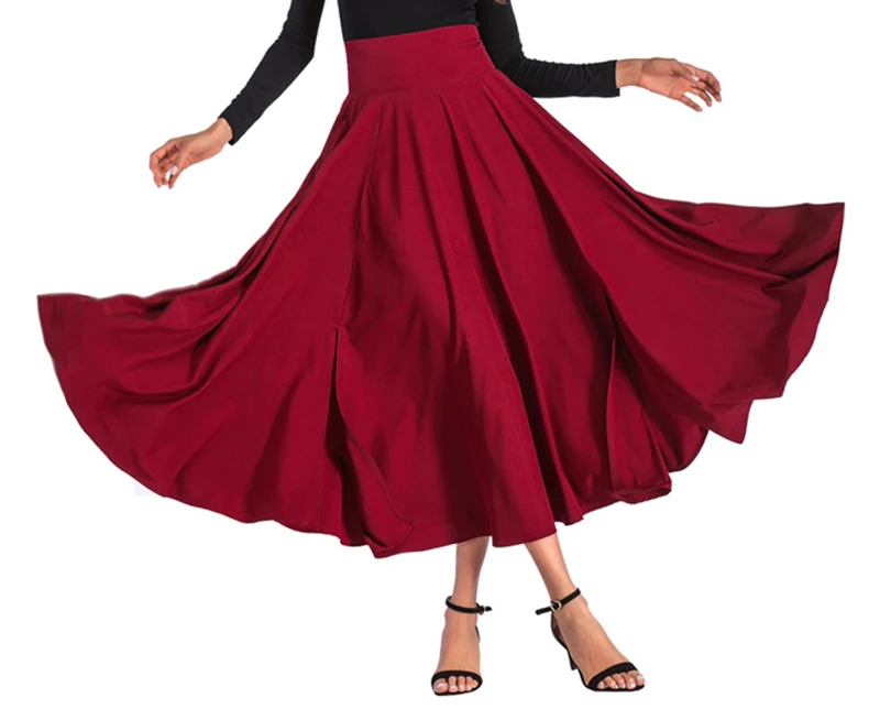 2020 New Fashion  Women Long Skirt Casual Spring  Summer Skirt womens Elegant Solid Bow-knot A-line Maxi Skirt Women Cothes (12)