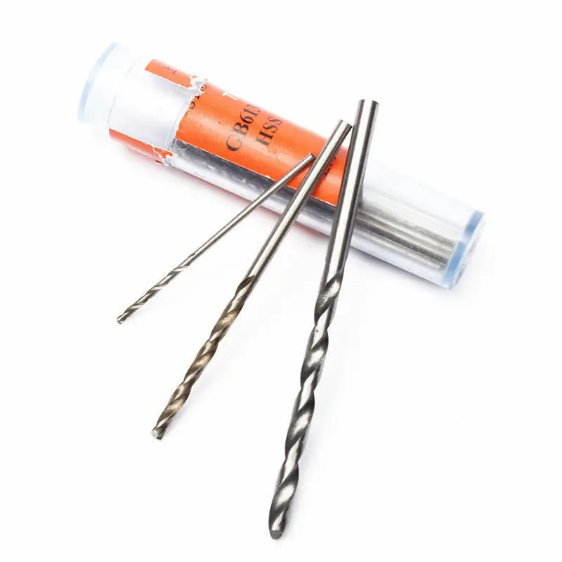 Straight shank twist drill 0.5/0.6/0.7/0.8/0.9/1.2mm each 10 for electrician metal/wood/plastic drill bits drill bit woodworking drill set