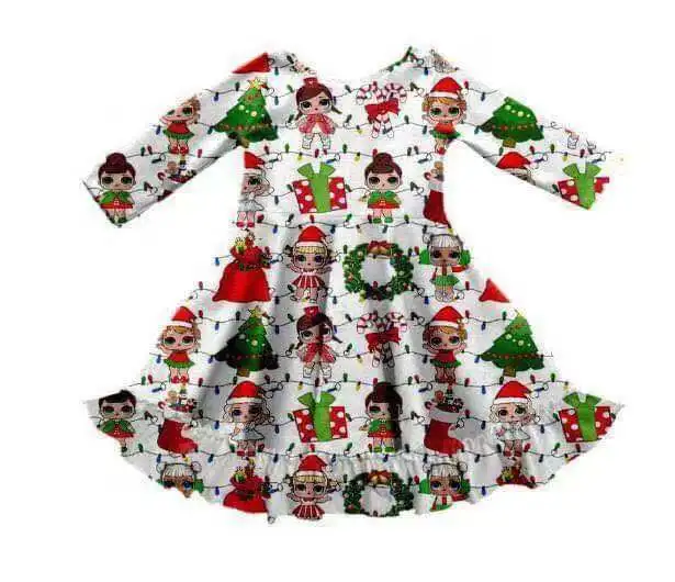 Повседневная одежда для малышей; платье для девочек с длинными рукавами; дизайн для девочек из бутика