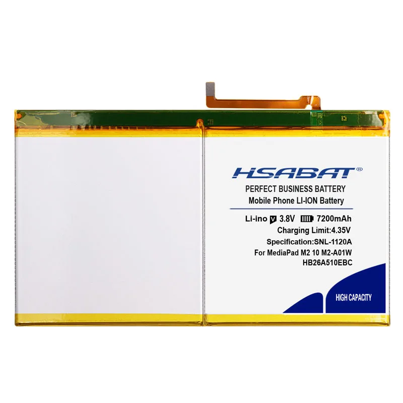 HSABAT 7200 мА/ч, HB26A510EBC Аккумулятор для Huawei MediaPad M2 10 индикаторной панели, M2-A01W M2-A01L
