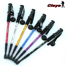 Амортизаторы Cleye из алюминиевого сплава Трехсекционные с прямой ручкой Alpenstock Wand уличный для пешего туризма поставки производителей