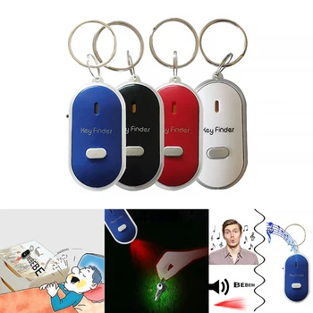 

Wireless Whistle Key Finder LED Flashlight Electronic Anti-Theft Ellipse Key Search Anti-Lost Remote Keyfinder Wallet Locator