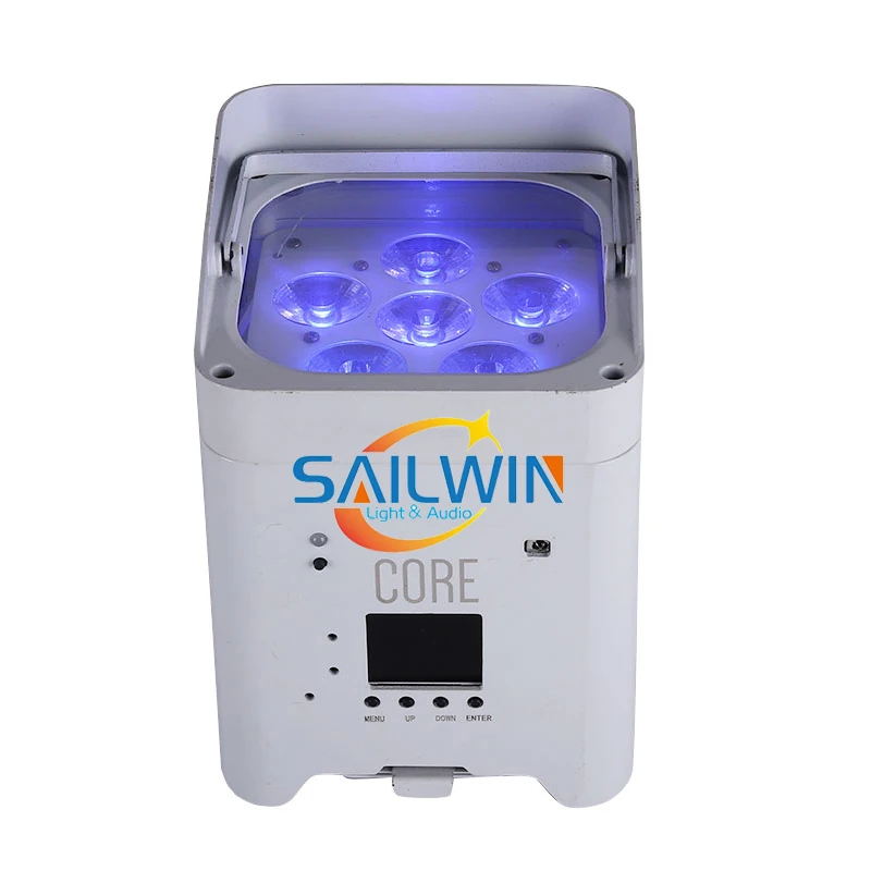 Sailwin сценический светильник 6x18 Вт 6в1 RGBAW УФ-батарея для мобильного приложения светодиодный светильник смарт-прожектор для свадебной вечеринки