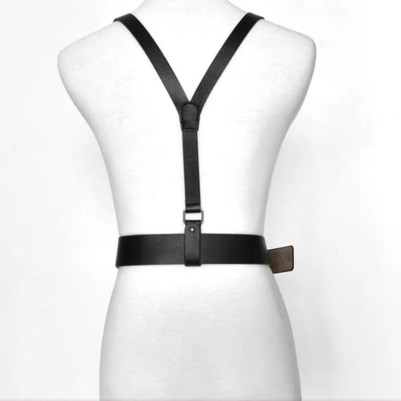 Women Sexy Harness Waist Belt Harajuku O-Ring Garters Faux Leather Women Body Adjustable Slim Strap  Clothing Accessories wide waist belts for dresses