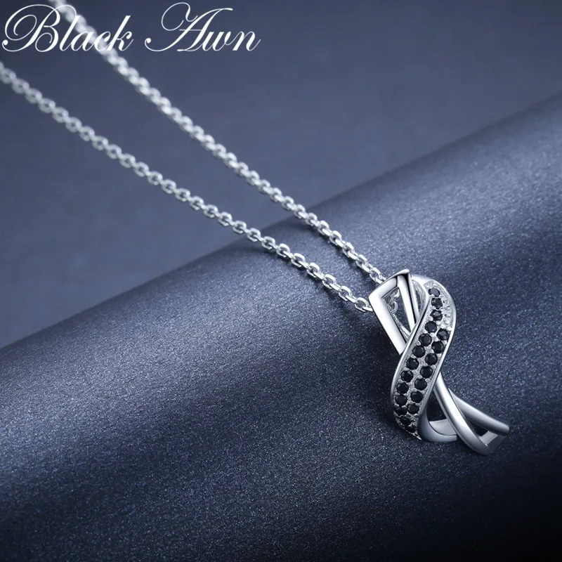 [Black Awn] New Romantic Arrive Silver Color Fashion Jewelry Trendy Engagement necklaces & pendants for Women K053