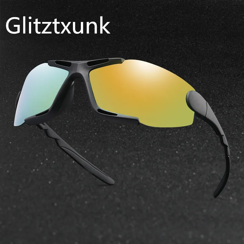 Мужские поляризационные очки Glitztxunk квадратные водительские без оправы