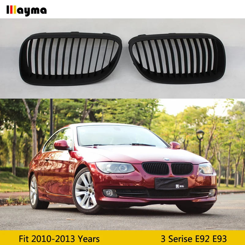 

Front bumper air intake grilles For BMW 3 Series coupe 320i 325i 330i 335i 2010 - 2013 E92 LCI ABS Matte Black Grille E93 grill