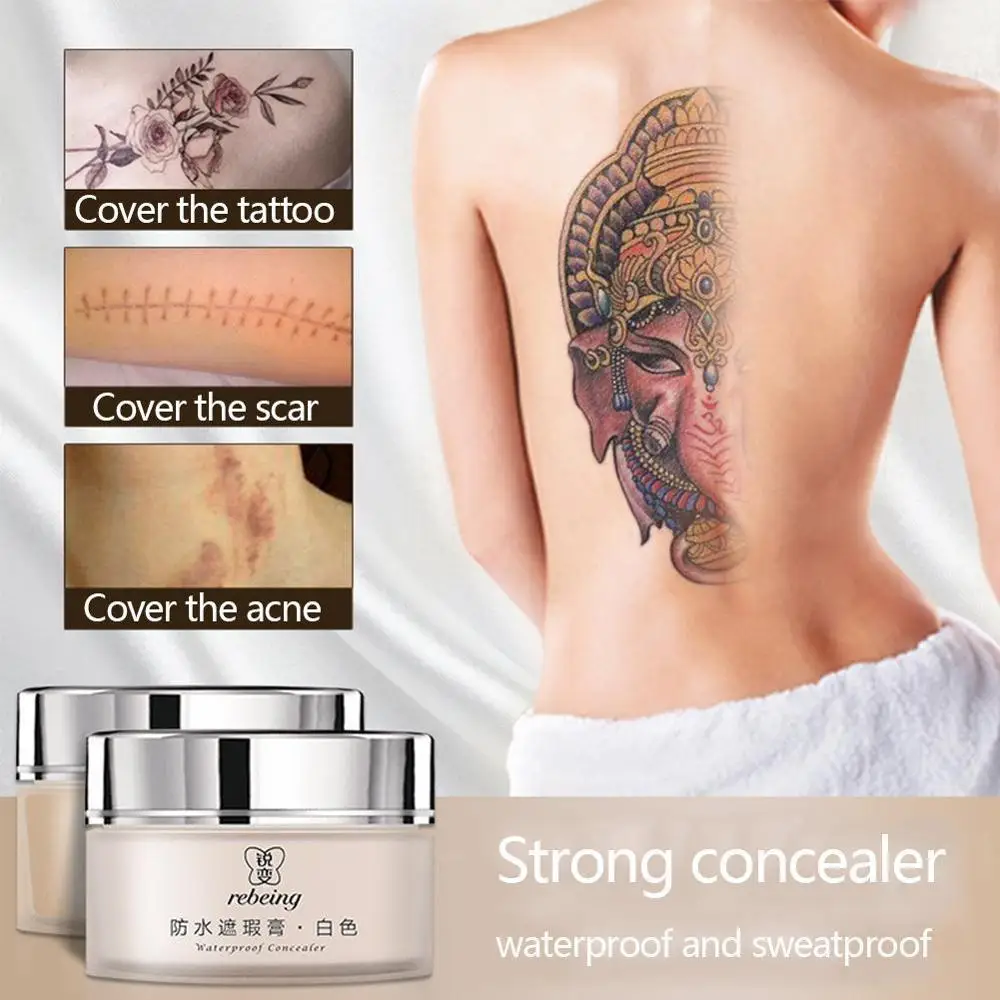 

Tattoo Concealer 2-Colored Toned Waterproof Cover Scar Birthmarks Cream Makeup