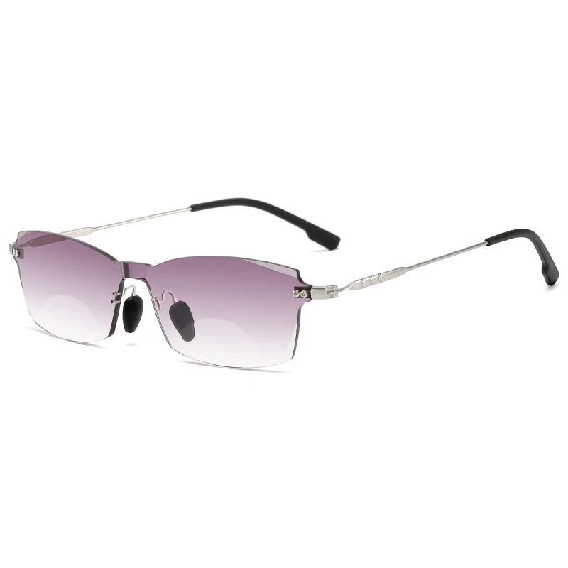 Rimless бифокальные солнечные очки Для мужчин женщин Увеличение считыватели