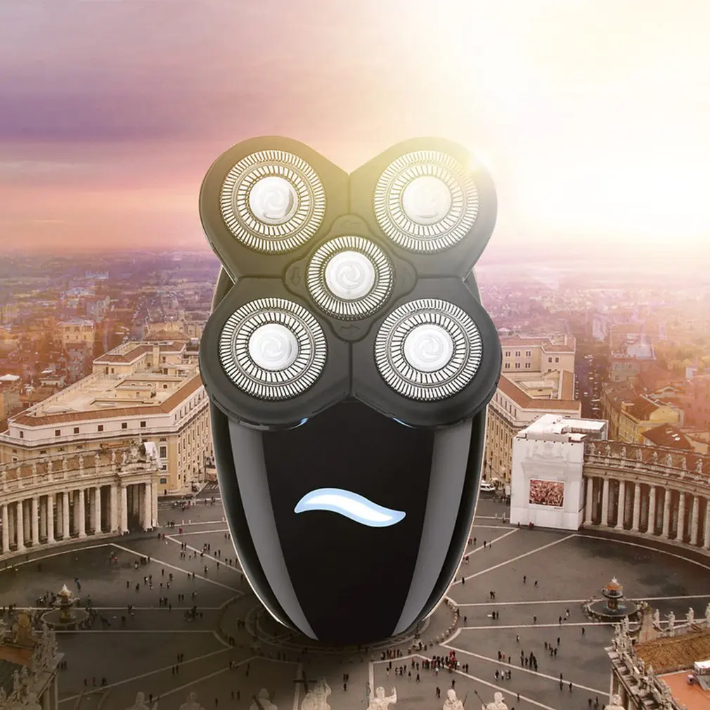 rechargeable electric shaver five floating heads raz