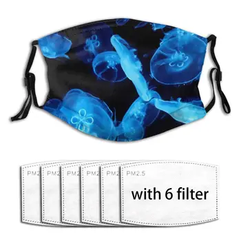 

Air Pollution Reusable Breathable Unisex Anti-Dust Blue Jellyfish Mouth Masks Anti-ultraviolet Mask For Cycling Mascarillas