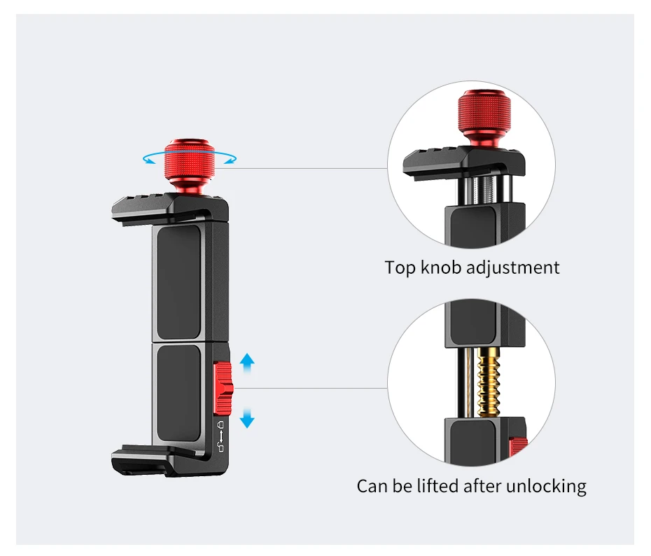 Ulanzi ST-14 Vertical Shooting Smartphone Phone Mount Holder Tripod Mount Cold Shoe Vlog Tripod Mount for iPhone 11 Pro Max wooden phone stand