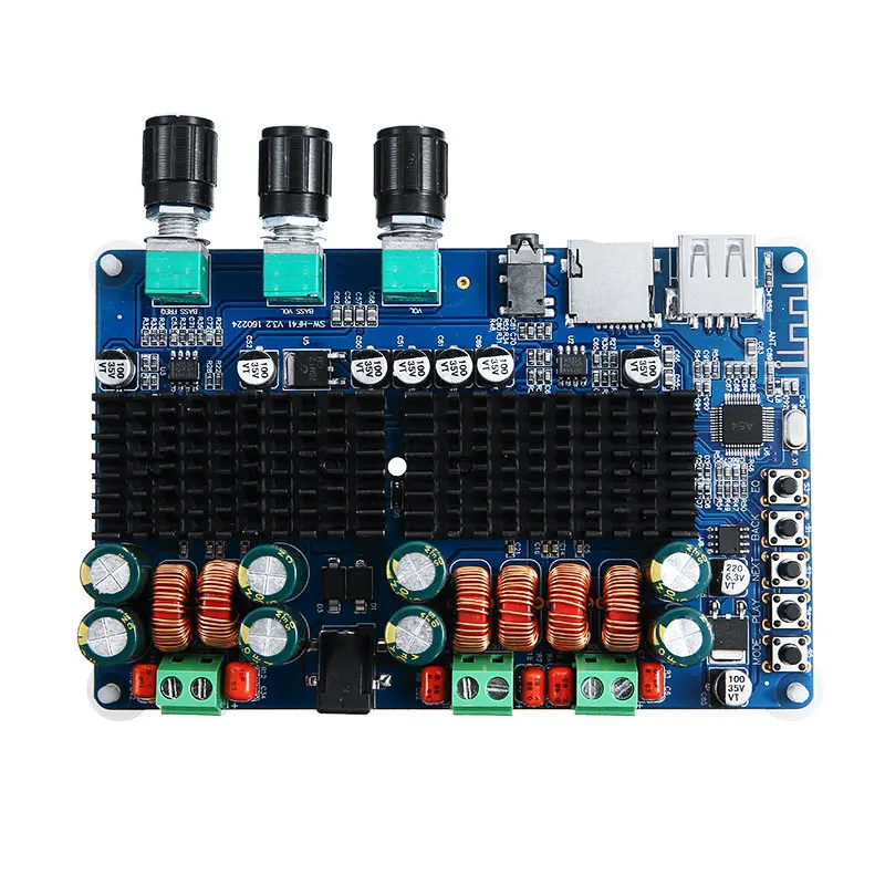 2,1 канал аудио усилители доска TPA3116 2x50 Вт+ 100 Вт bluetooth цифровой сабвуфера усилителя звука платы для динамика