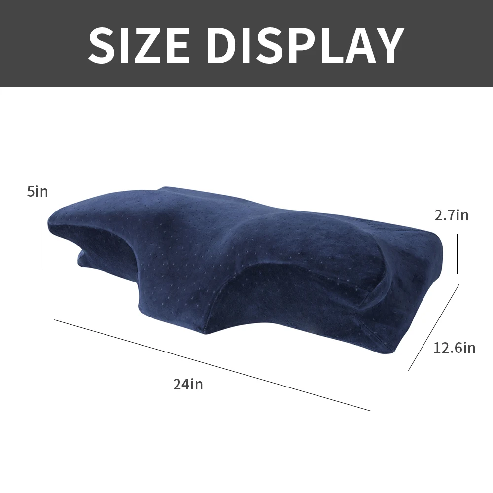 H 61x32x11cm Постельные принадлежности из пены с эффектом памяти подушка в форме бабочки Расслабляющая защита шеи Ортопедическая медленный отскок шейки для ухода за здоровьем 50x30 см - Цвет: H 61x32x11cm