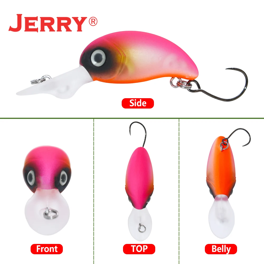 Jerry Competitor Ultralight Micro Wobbler Fishing Lures 27mm 2g Single Hook  Deep Diving Crankbaits Trout Pecsa