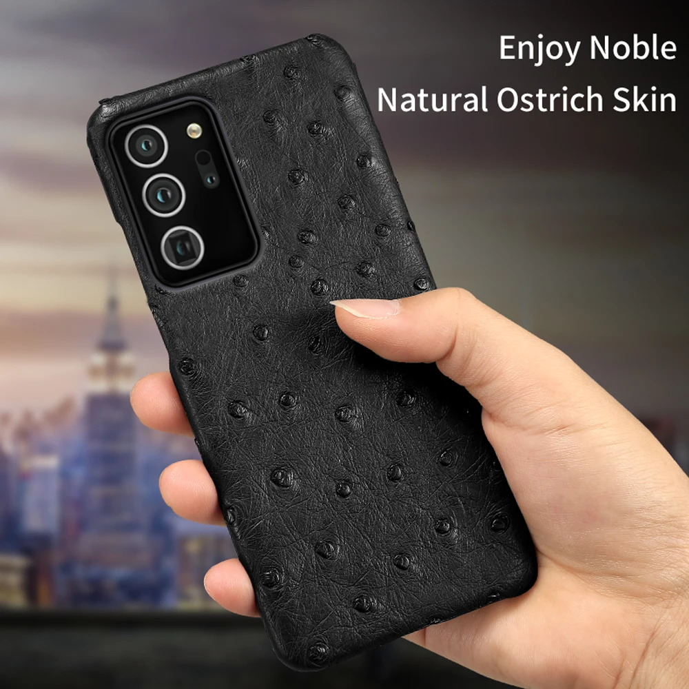LANGSIDI Luxury Ostrich Phone case For samsung