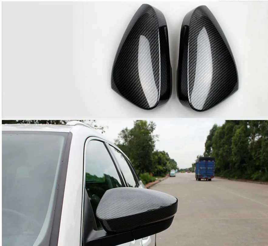 

Car Rearview Cover Trims Anti-Scratch Interior Accessories Carbon Fiber for Skoda Kodiaq 2017-2019