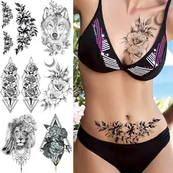 REJASKI 3D Sexy листья Временные татуировки Стрикер Водонепроницаемый татуировки цветок Blossom Body Art рук Для женщин Для мужчин поддельные