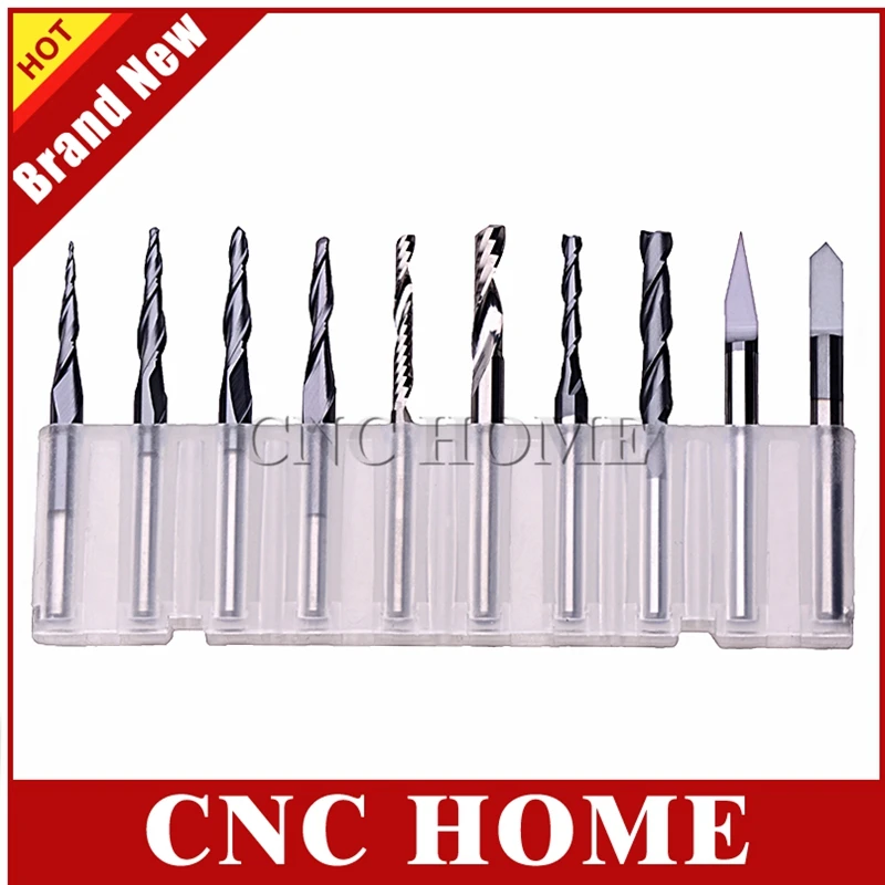 Brocas de grabado de carburo sólido CNC, juego de fresas esféricas para  carpintería, enrutador de vástago de 3.175mm, herramienta de tallado de  madera|Fresa| - AliExpress