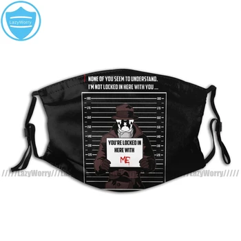 

Watchmen Mouth Face Mask Mugshot Facial Mask Cool Fashion with 2 Filters for Adult