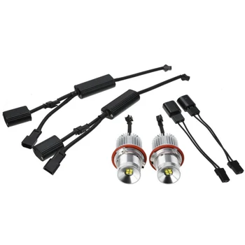 

2pcs Angel Eye 40W Parts Accessory Marker Bulb For BMW E39 E60 12-30V 220-1200LM 63mmx42mm