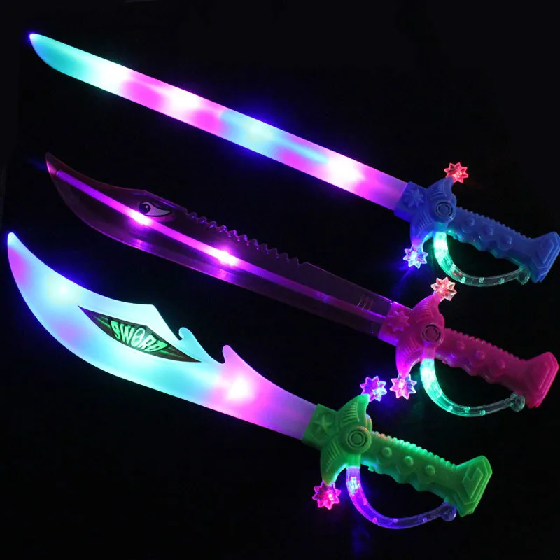 

Glowing Vocal Music Toy Sword Children's Halloween Simulation Military Sword Props Toys Outdoor Interactive Toys