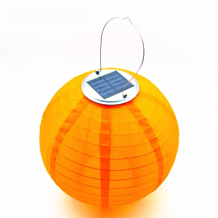 Солнечный фонарь светодиодный шар декоративные лампочки на солнечной энергии водонепроницаемый нейлоновый Глобус свадебное украшение для сада с батареей 12 дюймов - Испускаемый цвет: Orange