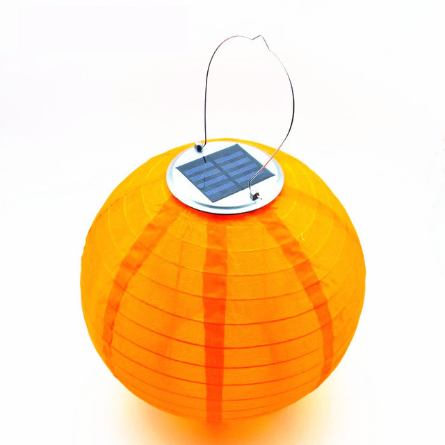 LED Solar Light Lantern Ball Solar Fairy Lights Waterproof Nylon Globe Wedding Garden Decoration With Battery 12inch