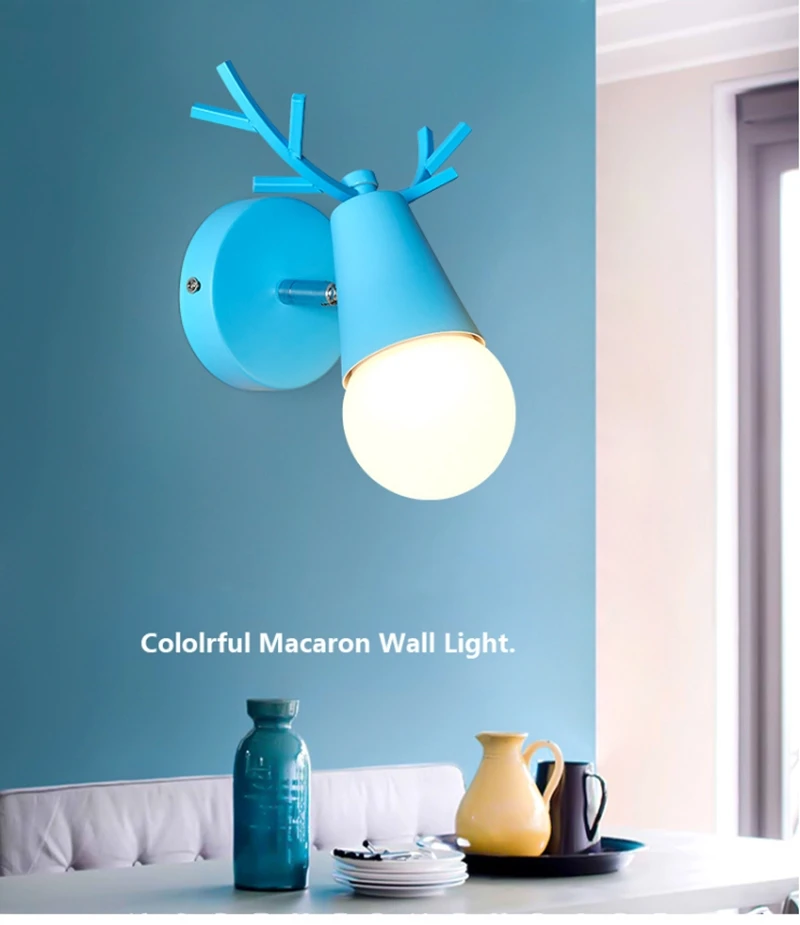 Настенный светильник Macaron в скандинавском стиле креативная настенная лампа для