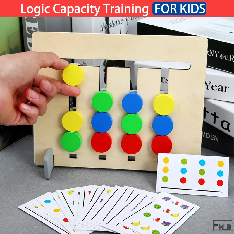 

Four-color Fruit Logic Game Double-sided Dual-use Wooden Montessori Enlightenment Teaching Aid