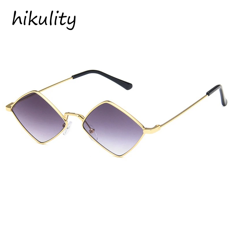 Vintage Irregular Small Frame Black Sunglasses For Women New Fashion Brand Rhombus Gradient Sun Glasses Female Uv400 Shades 2020 black cat eye sunglasses Sunglasses