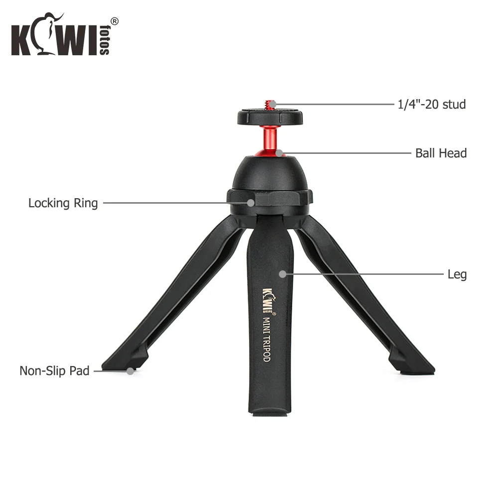키위 브이로그 미니 탁상 삼각대, DSLR 미러리스 컴팩트 카메라 캠코더용 핸드 그립, LED 램프 미니 프로젝터