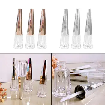 

3pcs MagiDeal Pretty Empty Clear Lip Gloss Tubes Lip Balm Bottle Containers Silver Lip Gloss Bottle Plastic 2020